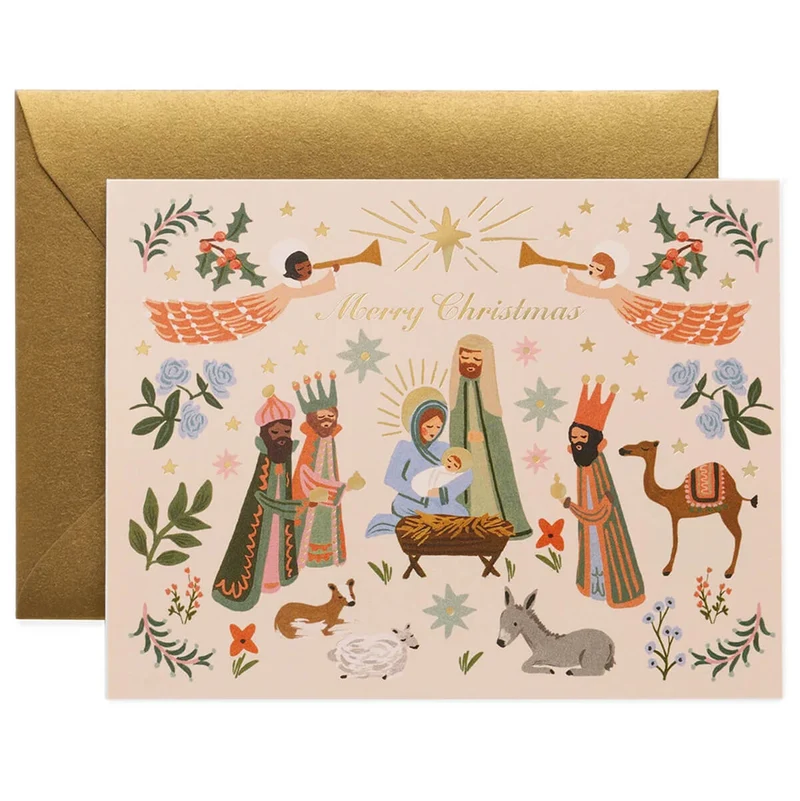 Nativity Christmas Greetings Card By Rifle Paper Co.