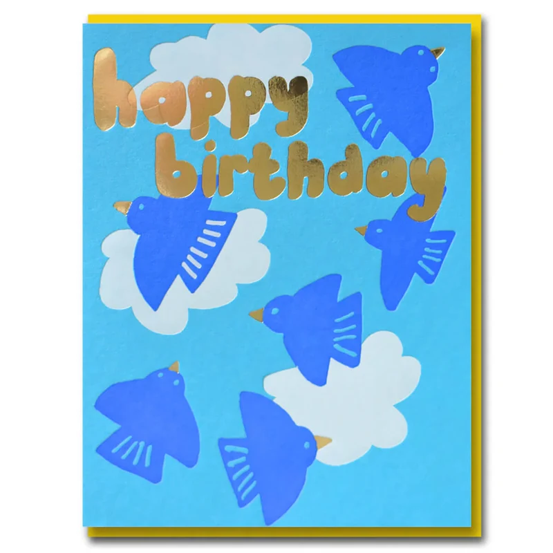 Joyful Birds In Flight Greetings Card by Emma Emmerson for 1973
