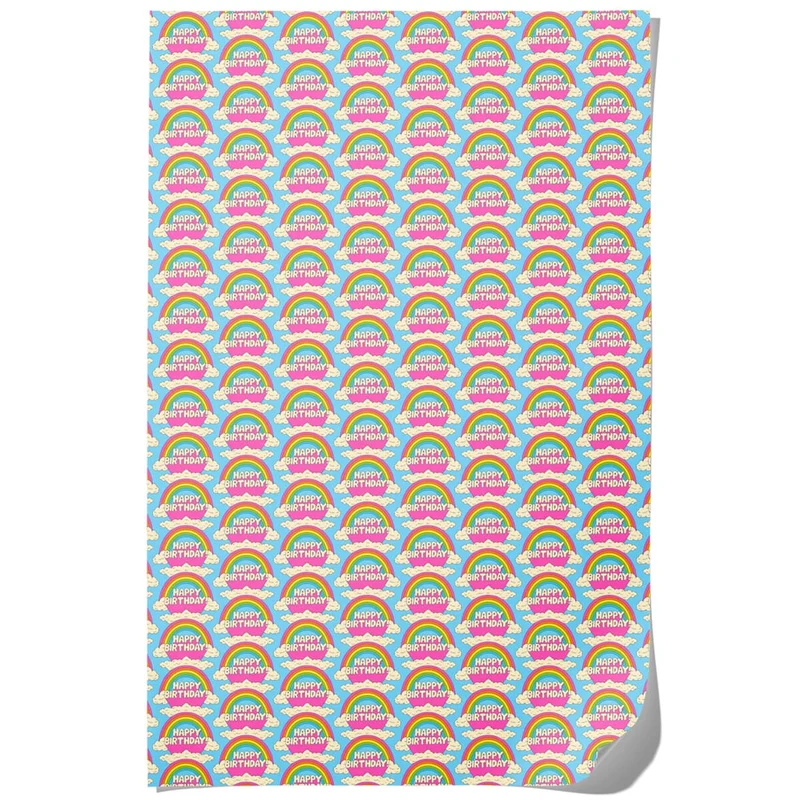All Over Rainbows Gift Wrap by Red Cap Cards