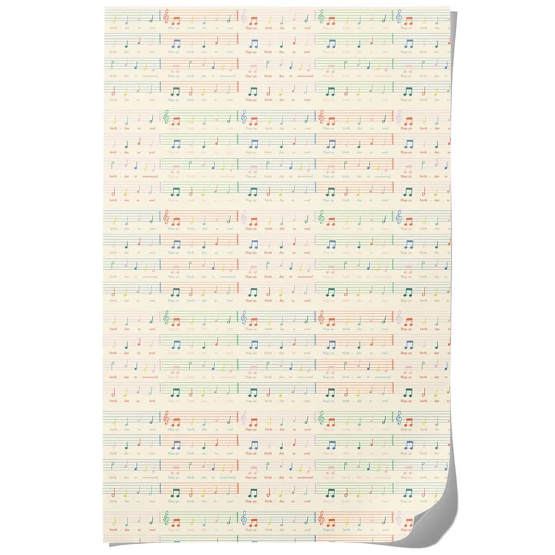 Birthday Song Gift Wrap by Red Cap Cards