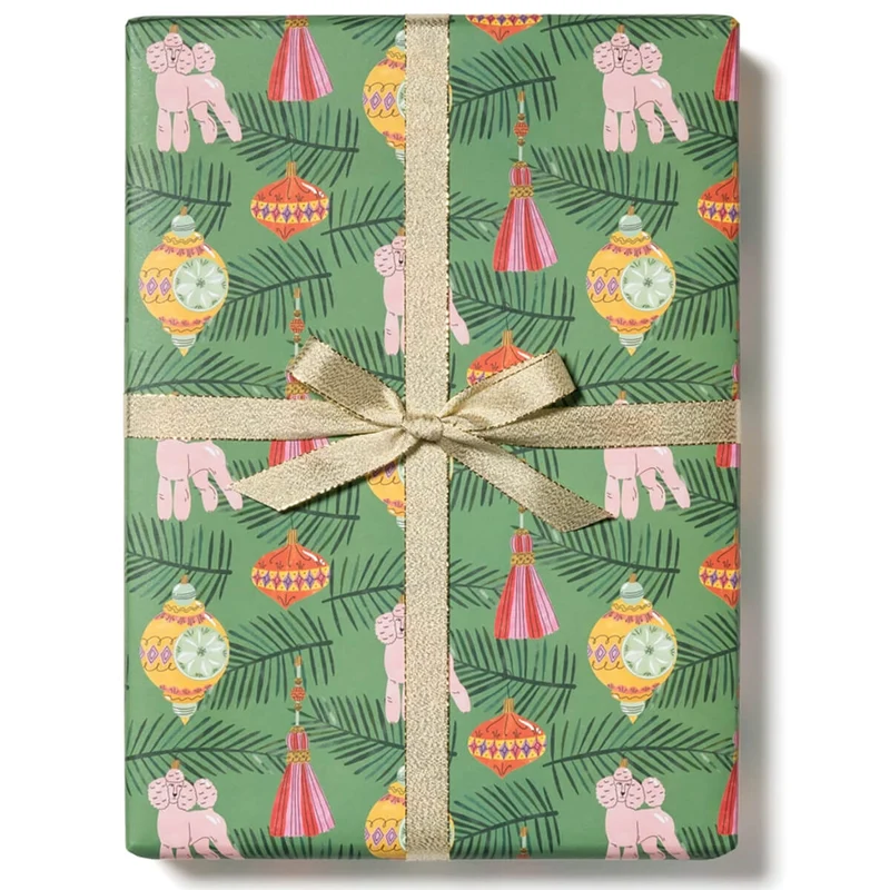 Christmas Poodle Gift Wrap (3 Sheets) by Red Cap Cards