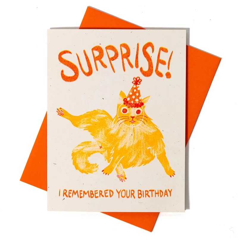 Surprise! Birthday Greetings Card by Bromstad Printing Co.