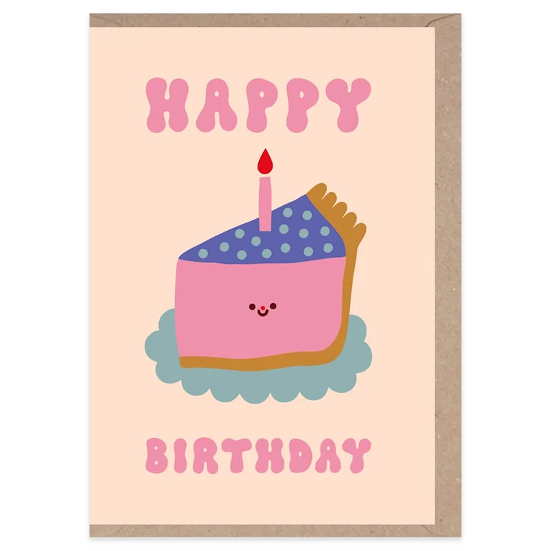 Birthday Cake Birthday Greetings Card by Rumble Cards