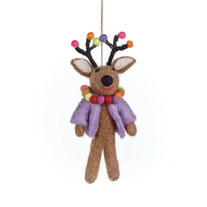 Donner The Neon Reindeer Hanging Decoration by Felt So Good