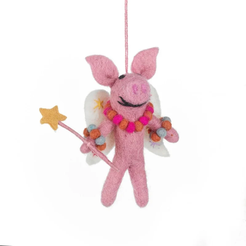 Penelope Porker Fairy Hanging Decoration by Felt So Good