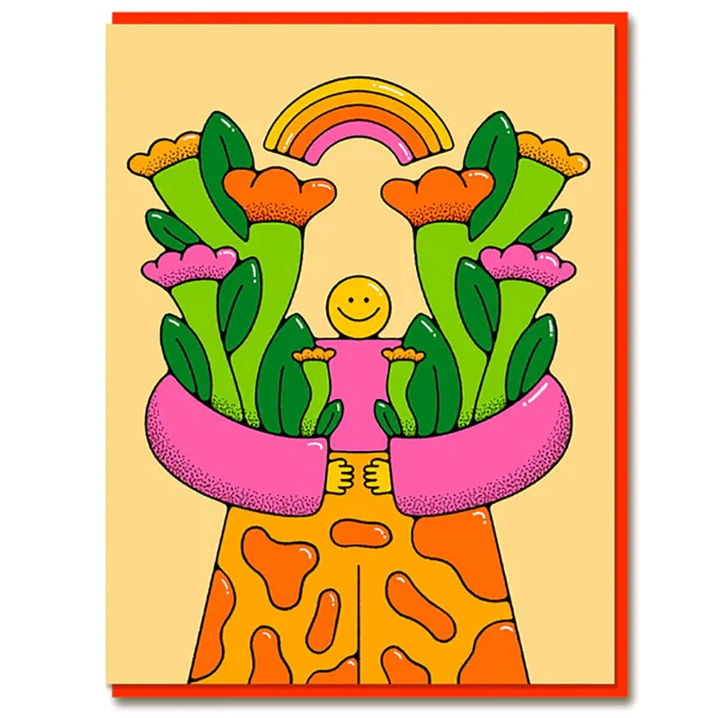 Happy Flowers Greetings Card by Bailey Crouch for 1973