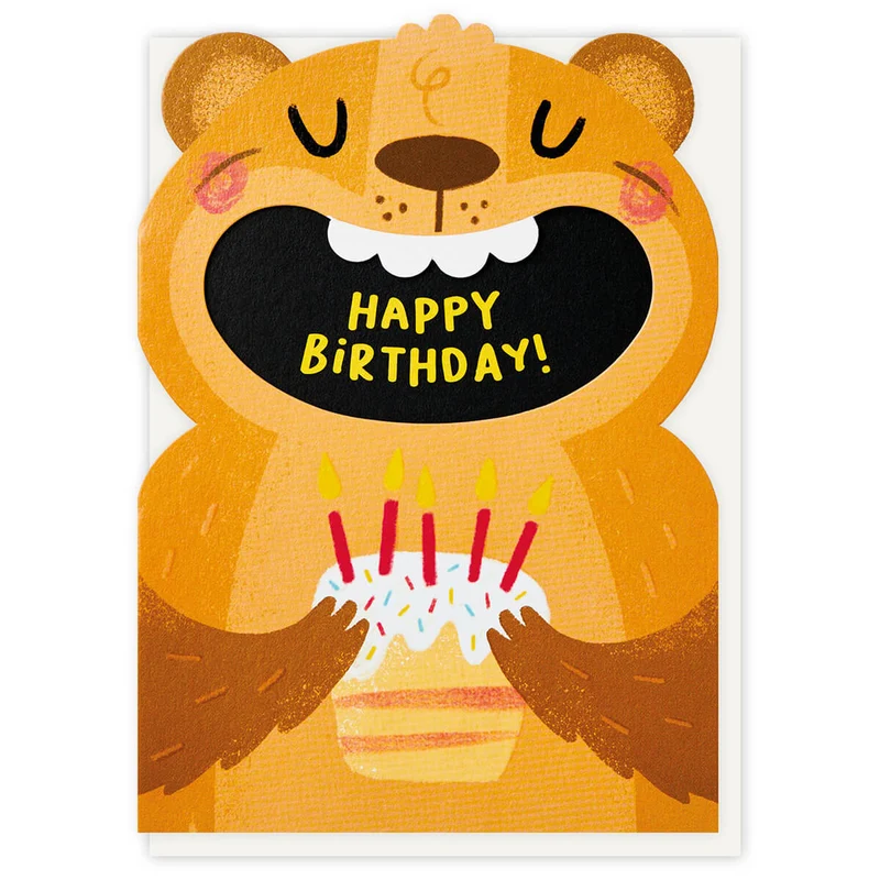 Bear Birthday Greetings Card by Stormy Knight