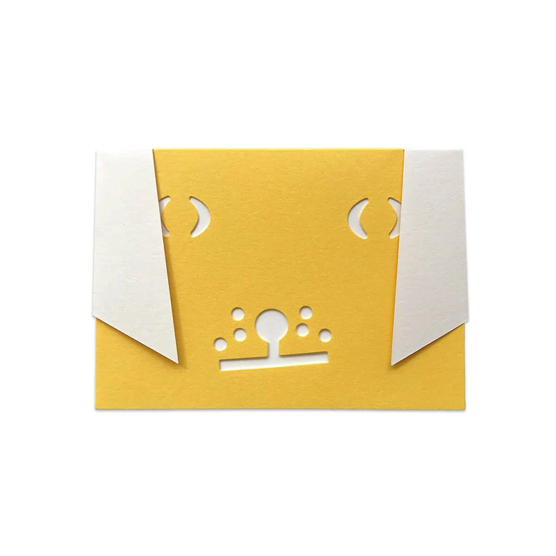The Yellow Dog Greetings Card by Cut&Make