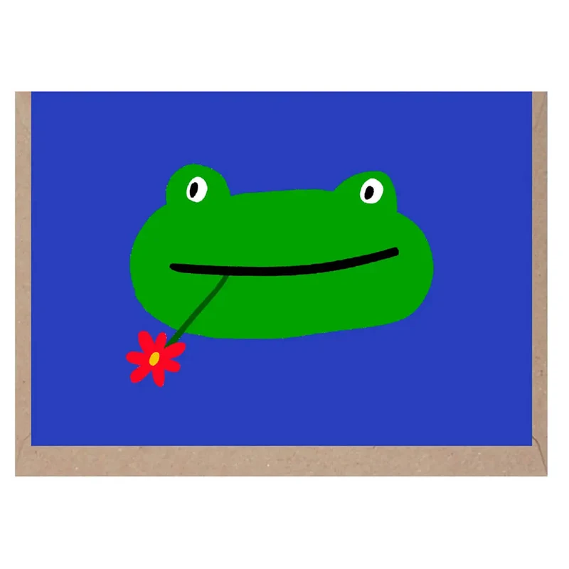Frog Mini Greetings Card by Rumble Cards