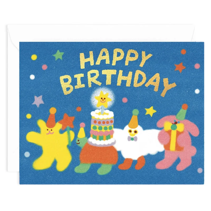 Happy Birthday Parade Greetings Card by Zoey Kim for Wrap