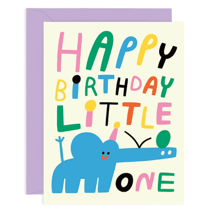 Happy Birthday Little One Greetings Card by Susie Hammer for Wrap