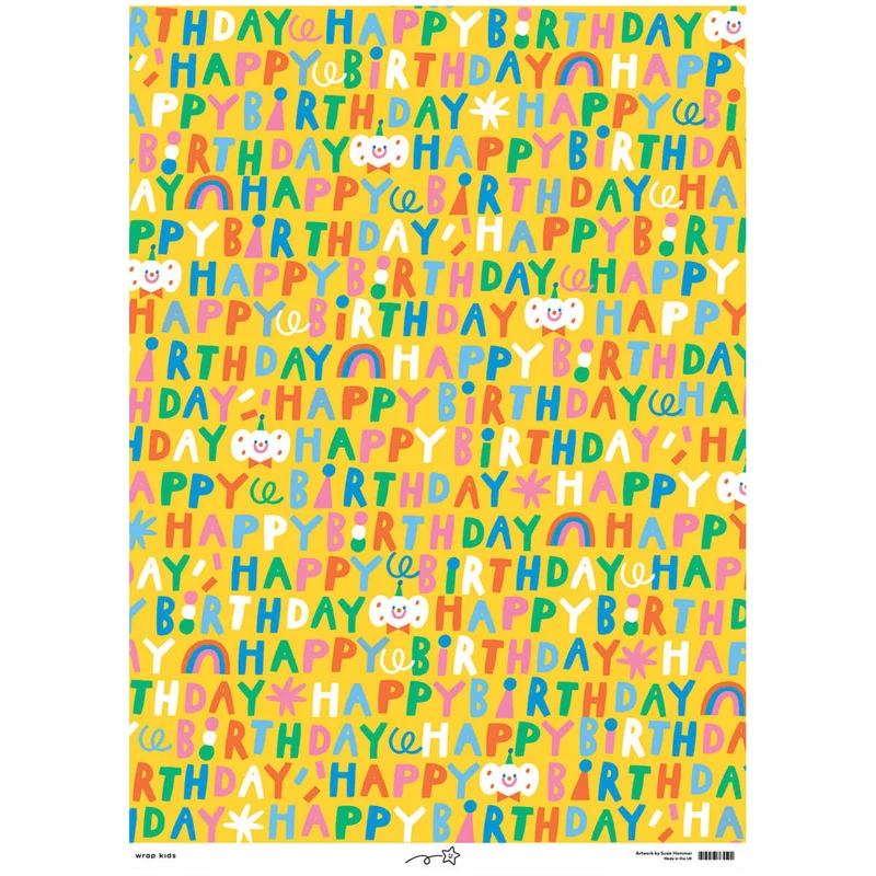 Happy Birthday Gift Wrap by Susie Hammer for Wrap