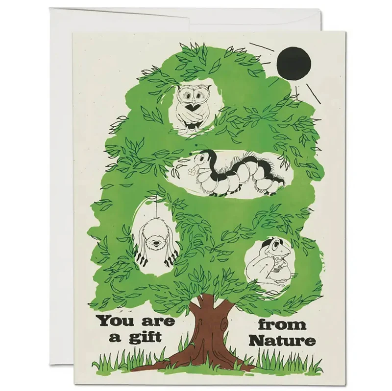 Nature's Gift Greetings Card by Red Cap Cards