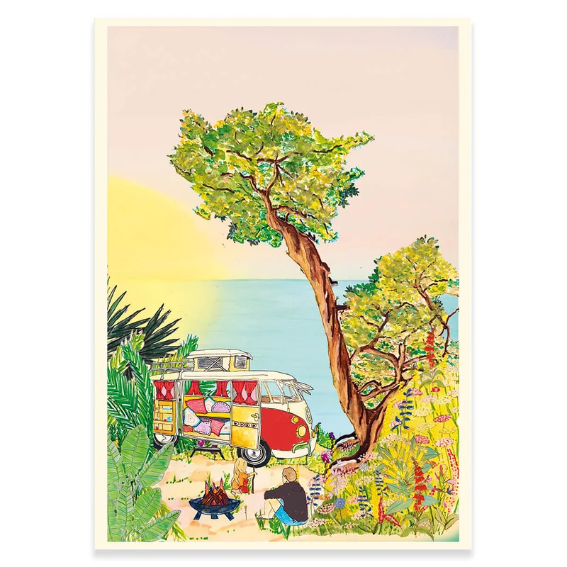 Happy Camper Greetings Card by Wildflower Cards