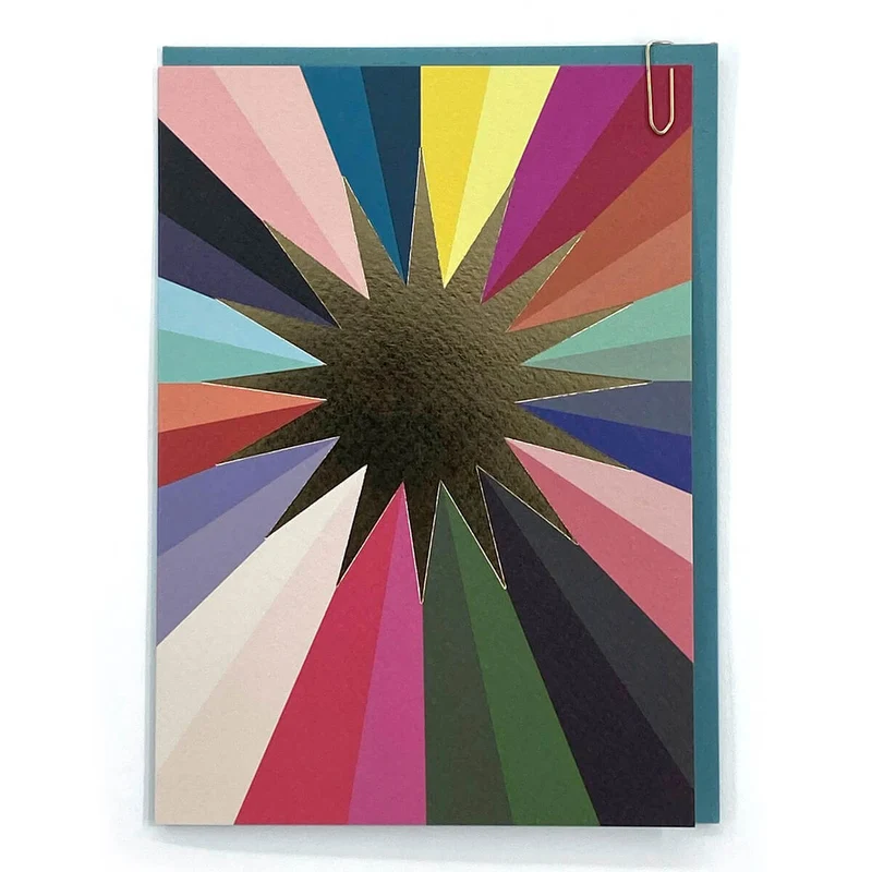 Starburst Greetings Card in Radar Wes Design by Pavilion Cards