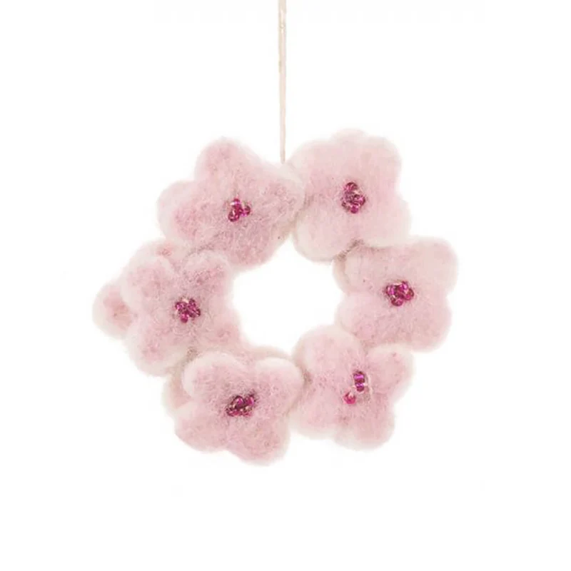 Floral Mini Wreath Hanging Decorations by Felt So Good